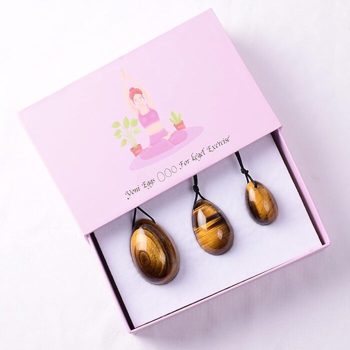 Яскравий тигровий очей - Яскравий камінь Yoni Jade Egg для жіночого здоров'я, масаж та фітнес