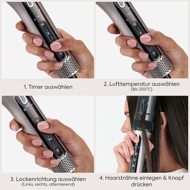Автоматичний стайлер для завивки волосся BaByliss Curl Secret Lite C1031E, 25 мм, 5 температурних режимів до 210°C, чорний та рожеве золото