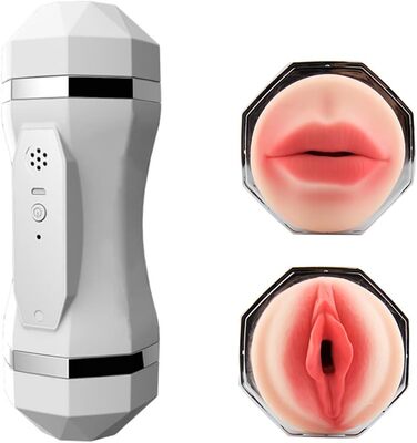 Масажер для чоловіків 2-в-1: ручний та автоматичний з 12 режимами вібрації, білий