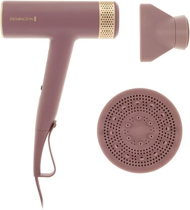 Фен для волосся Remington AIRvive EC8930 з безщітковим цифровим двигуном, іонною технологією та анти-фриз ефектом, 12 рівнів налаштувань, дифузор та насадка для стайлінгу