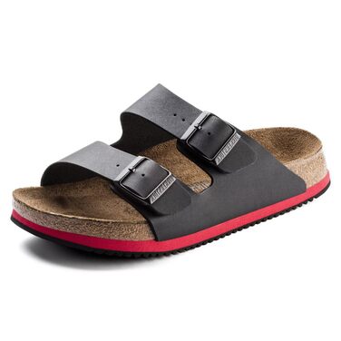 Сандалії Birkenstock Arizona Superlauf чорно-червоні, розмір 42 EU