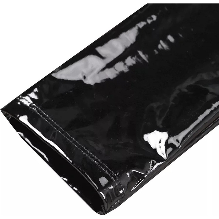 Сексуальний костюм з латексу та шкіри для чоловіків: боді, футболка, жилет, чорний XL