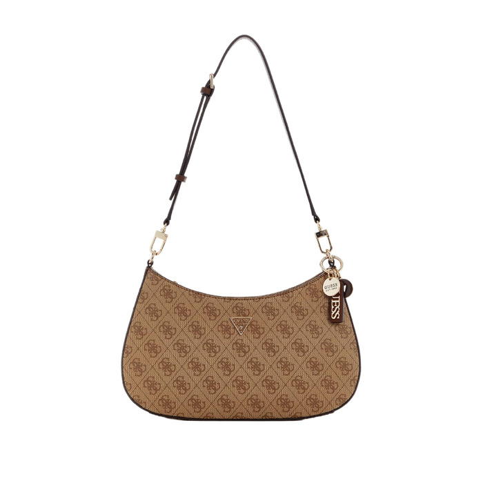 Жіноча сумка через плече GUESS Noelle II з верхнім замком, коричнева з логотипом Latte Logo