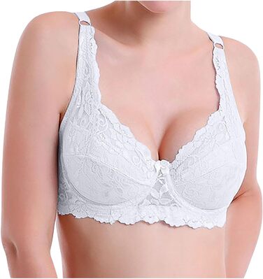 3 шт. комплект жіночої бюстгальтера без кісточок CXCX Push Up мереживний, чорний, рожевий, білий, регульовані бретелі, комфортний, для щодня, 95C