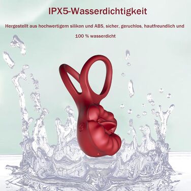 Вібраційний кільце для статевого члена з керуванням через додаток, 9 режимів вібрації/лизання, секс-іграшка для чоловіків, пар та жінок