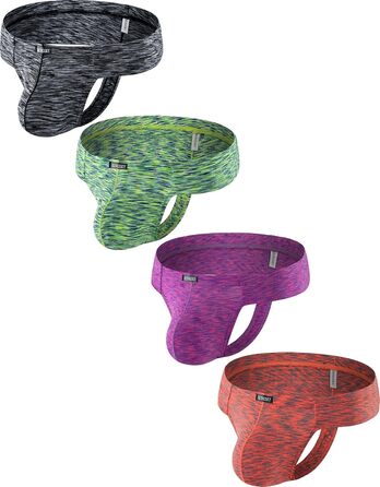 Танга чоловічі iKingsky, смугасті, сексуальні, низька талія, 4 шт. в упаковці