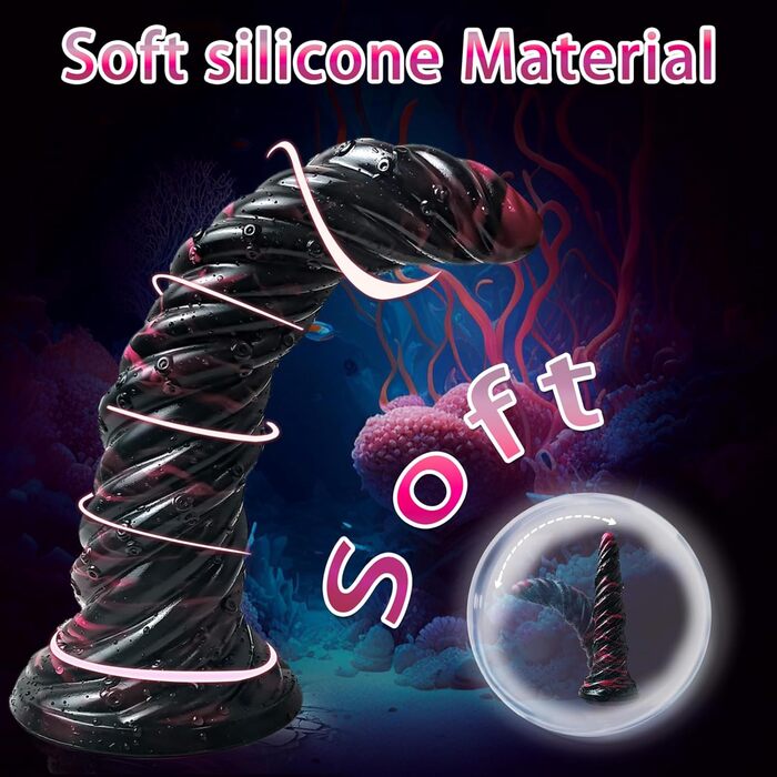 Анальний дилдо 25 см з сильним присоском, силікон, стимуляція G-точки, для пар, екстремальна іграшка для дорослих