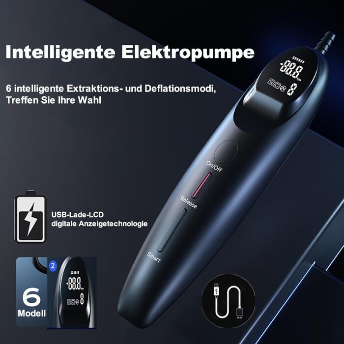 Електричний вакуумний насос для збільшення пеніса Jpscor: 3 силіконові насадки, для ерекції та покращення потенції