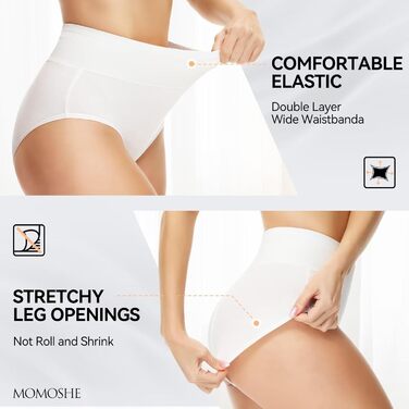 Труси жіночі бавовна 5 шт. Висока талія, бавовна, дихаючі, м'які, стрейч, трусики, XL, білі