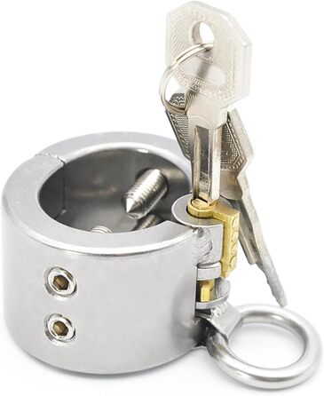 Сталевий кільце для яєчок з 4 знімними шипами CBT, замками та металевим ланцюгом. Підвіска для яєчок, бондж, кільце для статевого члена. Іграшки для дорослих для чоловіків, срібло, комплект