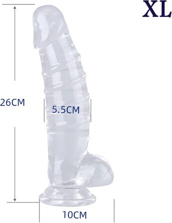 Анальний дилда BDSMLOVE XL: великий, прозорий, з присоскою, для жінок та чоловіків