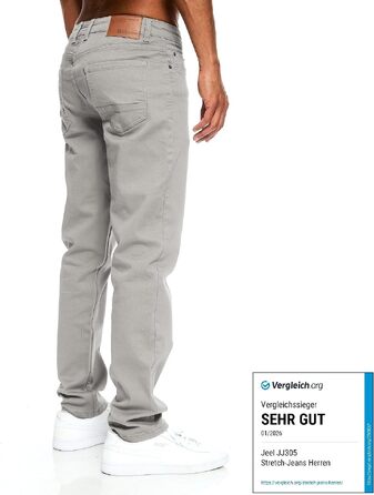 Чоловічі джинси JEEL Regular Fit, прямий крій, світло-сірі (розмір 34W / 38L)