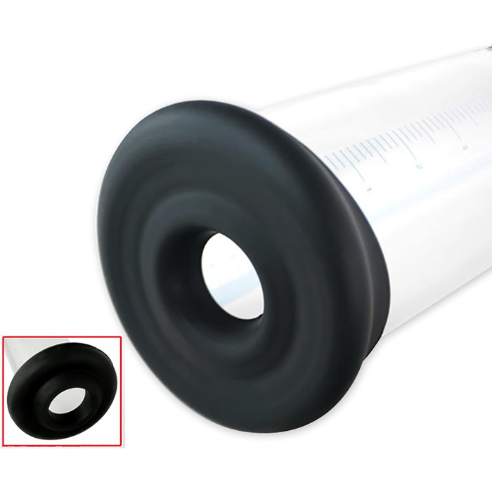 Вакуумний насос для збільшення статевого члена з манометром, аксесуар для чоловіків, преміум-якість, м'який та гнучкий (22.9*4.4 см)