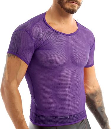 Чоловіча сітчаста футболка з прозорою тканиною для нічного клубу, клубний одяг, прозора майка-топ, футболка 'рибача сітка'