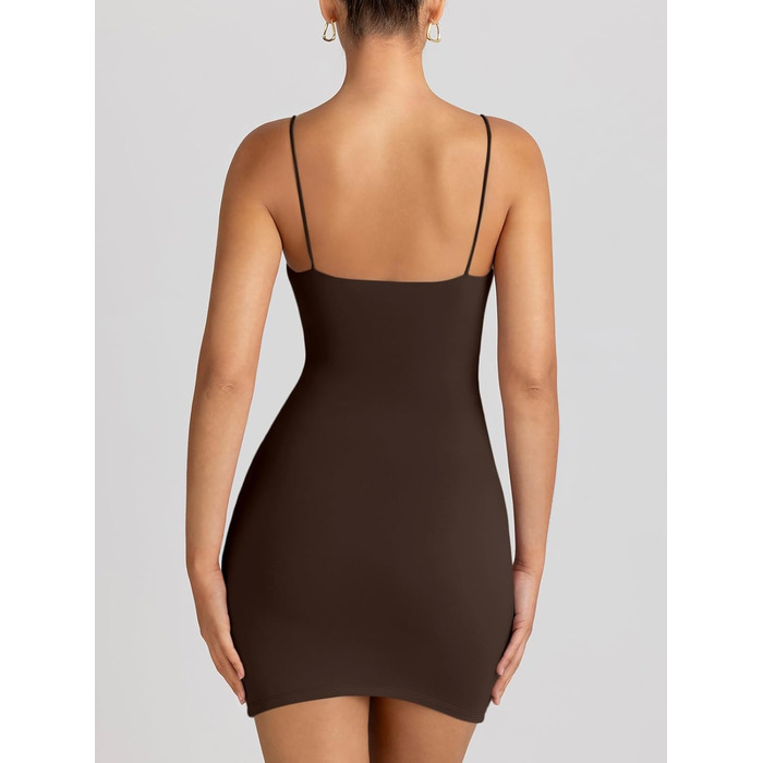 Міні-сукня bodycon LILLUSORY для жінок 2025, сексуальна літня сукня для виходу, коротка, з відкритим спиною, для вечірок, клубу, пляжу, відпочинку, колір: коричневий