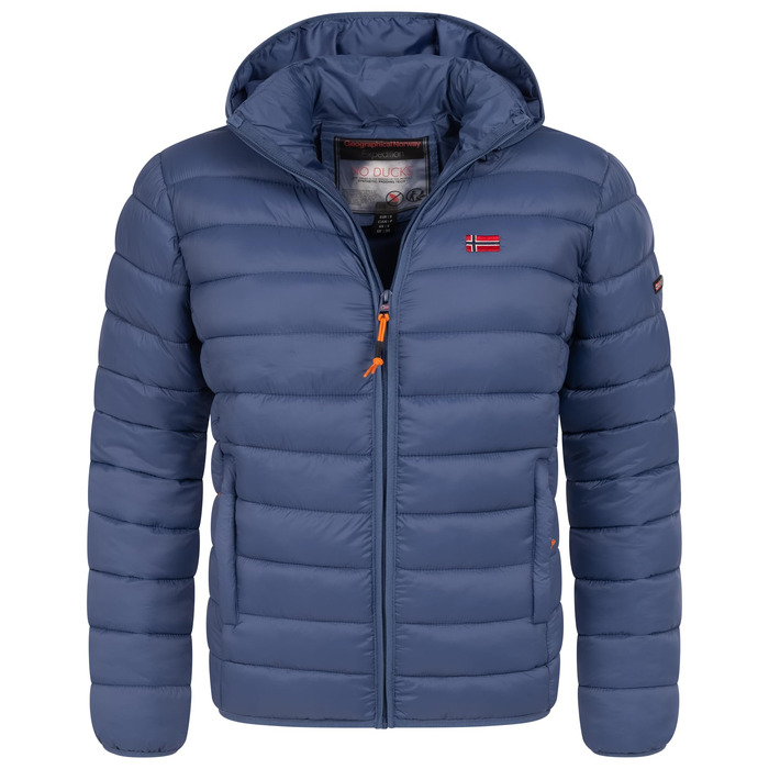 Чоловіча стібана куртка Geographical Norway для осені та зими, Outdoor, колір Denim