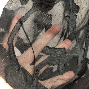 Прозора сорочка з короткими рукавами для чоловіків, чорна, квітковий принт, розмір EU L (Tag 2XL), 85 кг