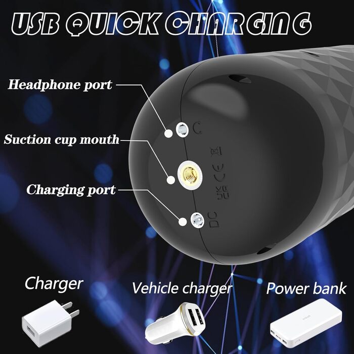 Електричний мастурбатор YcsLust з 8 режимами обертання та 3 телескопічними, для чоловіків. Реалістична вагіна, 3D іграшка для чоловіків
