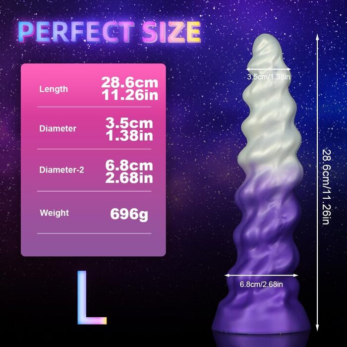 Анальний дildo з м'якого силікону, спіральний, для стимуляції простати, великий, червоний, для жінок та чоловіків (B, L)