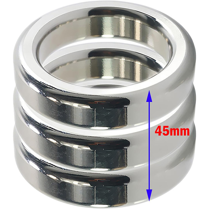 Набір з 3 шт. металевих обручів для яєчок (5 розмірів) – металеві обручі для пеніса, розтягувачі яєчок, обважнювачі мошонки, бондж, секс-іграшки для чоловіків, срібло