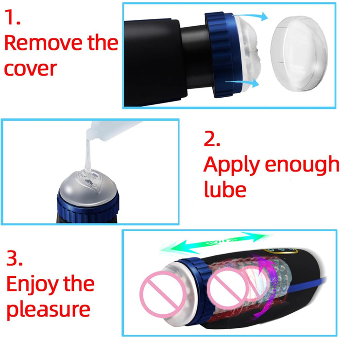 Автоматичний статевий масажер для чоловіків з режимами всмоктування - сексуальна іграшка для самостійних задоволень