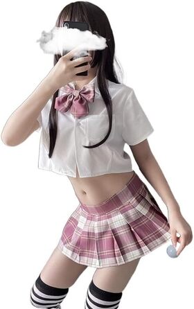 Костюм для рольових ігор: сексуальна спідниця-кокетка для дівчат, костюм Spice Girl, JK, з відкритим кроком, для студентів, короткий фалдований спідниця, 18, розмір: 80-105 кг+