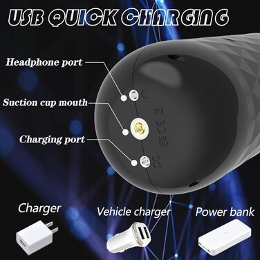 Електричний мастурбатор YcsLust з 8 режимами обертання та 3 телескопічними, для чоловіків. Реалістична вагіна, 3D іграшка для чоловіків