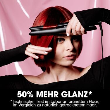 Міні-випрямляч для волосся ghd mini: вузький стайлер для короткого волосся та чубчика, чорний