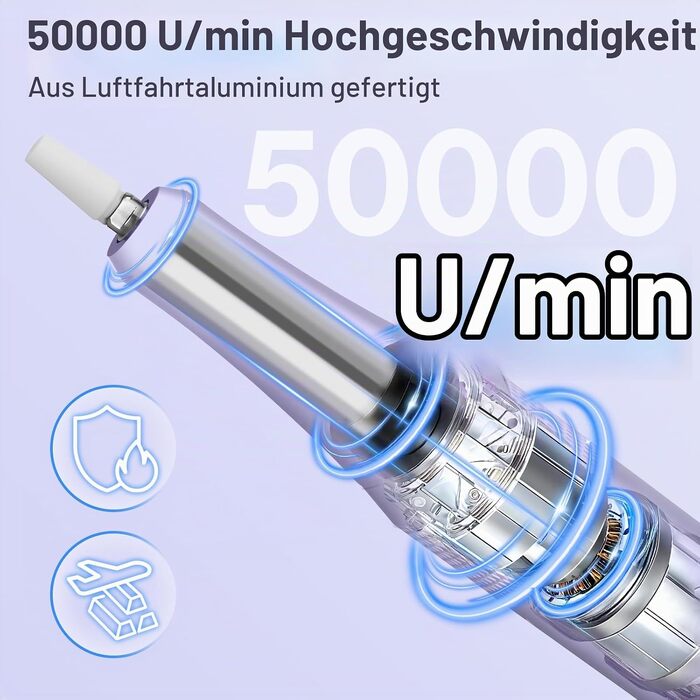 Професійний електричний апарат для манікюру та педикюру 50000 об/хв, набір 12в1 для гель-нігтів, акрилу та природних нігтів з LCD-дисплеєм