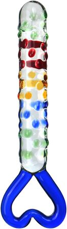 Скляний дилда 4 Stile Dick - великий, з подвійним наконечником, для стимуляції G-точки, ануса та вагіни. Масажер для дорослих