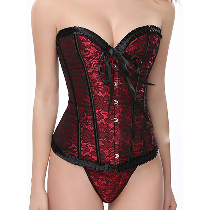 Корсетний топ CSKJ для жінок: готичний, вінтажний, з мереживом, повномірний, для повного бюсту, з кісточками, бавовна, формальний, весільний, на Хелловін, для карнавалу