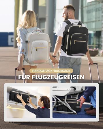 Дорожній рюкзак LOVEVOOK для ручної поклажі (40x30x20 см) для Ryanair, Wizz Air, Eurowings, сумка для ноутбука 13.3