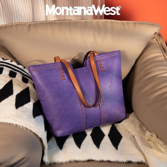 Жіноча сумка-шопер Montana West True Purple: велика сумка через плече та хобо з ручкою