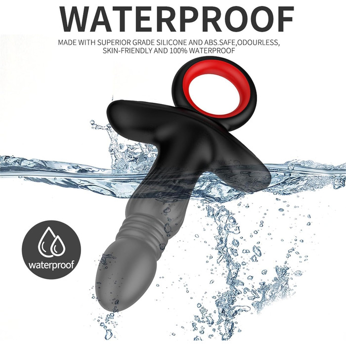 Вібратор для чоловіків, анальний плаг з пультом дистанційного керування, 9 режимів вібрації, стимулятор простати, чорний