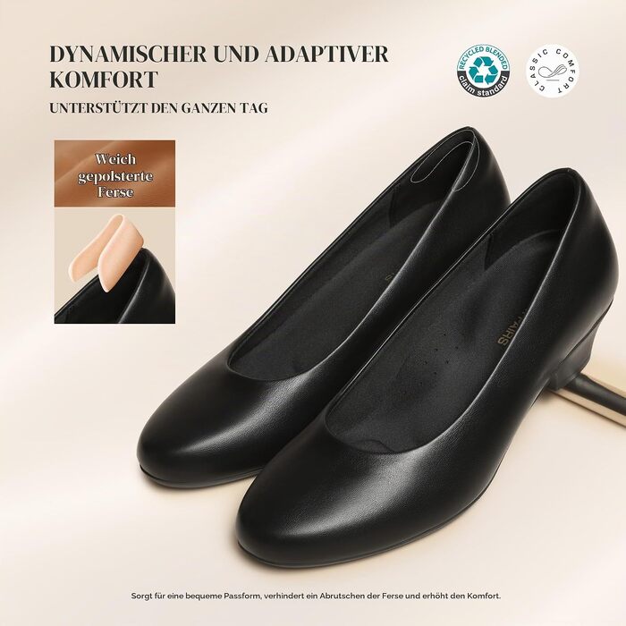 Жіночі туфлі-човники Dream Pairs на стійких підборах, чорні, розмір 40 EU