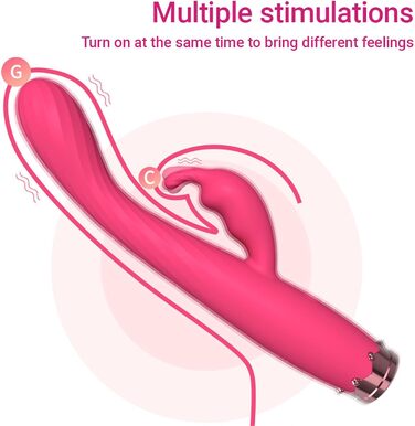 Вібратор для жінок Rabbit G-Spot, 10 режимів, RoseRed