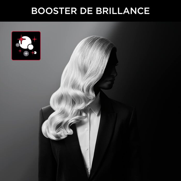 Випрямляч для волосся Rowenta x Karl Lagerfeld SF467L K/Pro Stylist з кератиновим покриттям Glow, іонізацією та вбудованим гребінцем, 140-210°C, чорний/червоний