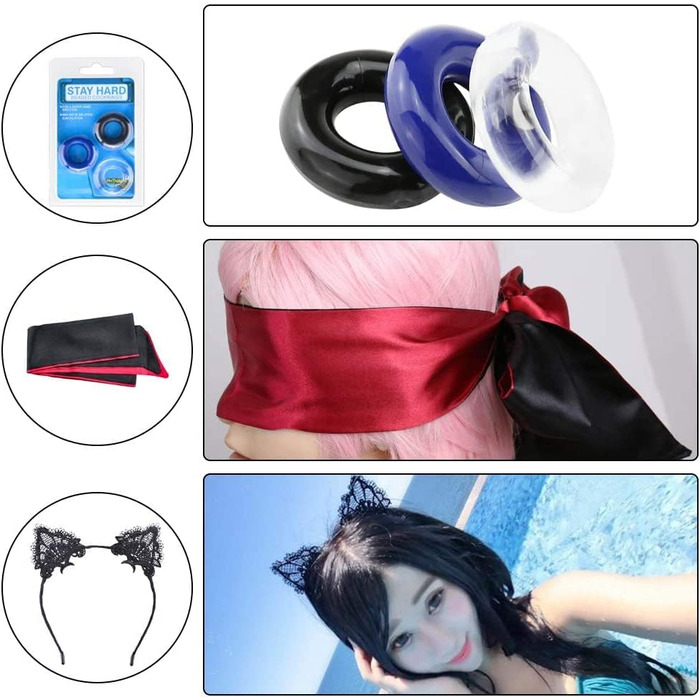 Набір для БДСМ-ігор Qoosea 18 шт. з наручниками та маскою для пар, фетиш-іграшки для дорослих