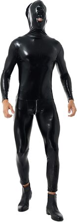 Костюм-комбінезон з латексу YiZYiF для чоловіків, чорний, S-XXL
