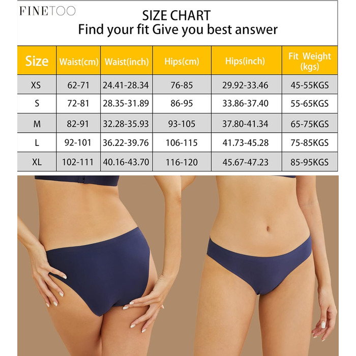 Набір трусиків FINETOO (10 шт.) - безшовні, жіночі, сексуальні, комфортні, XS-XL