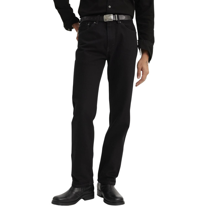 Чоловічі джинси Levi's 505 Regular Fit чорного кольору, розмір 34W/32L