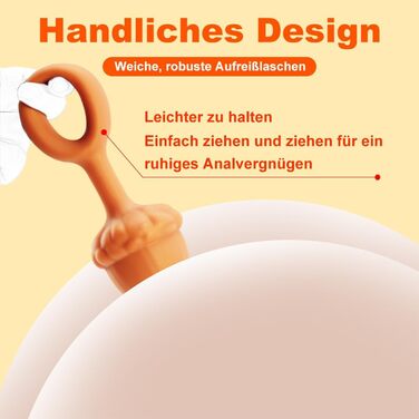 Анальні кульки з силікону NAIXBTY Extra Lang (7 кульок) з ланцюгом, анальні пробки, для чоловіків та жінок