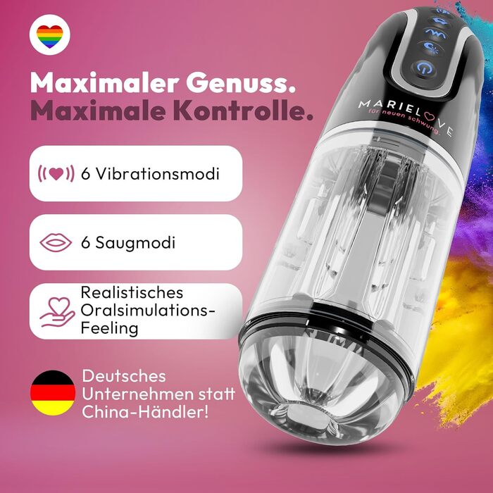 Електричний мастурбатор для чоловіків з реалістичним симулятором орального сексу, функцією насосу та вібрації, перезаряджуваний, з силікону