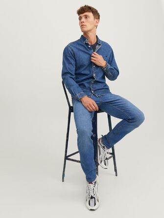 Чоловічі джинси Slim Fit JACK & JONES JJIGLENN JJORIGINAL SQ 223 NOOS, синій денім, 32W/32L