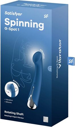 Вібратор для жінок Satisfyer Spinning G-Spot 1, синій | 16,5 см | 12 вібрацій, 5 програм | Водостійкий (IPX7)