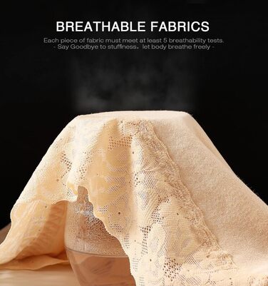 Слідки жіночі Wealurre, бавовна, мереживо, 5 шт. (S, колір тіла)