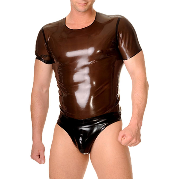 Чоловічі латексні сліпи (G-String) ABWL, натуральний каучук, чорний колір, розмір M. Ідеально для косплею, клубної моди та костюмів.