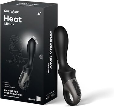 Satisfyer Heat Climax Connect - аналізатор з нагрівом та керуванням через додаток | Інтимна іграшка для ануса | Унісекс | 20,5 см