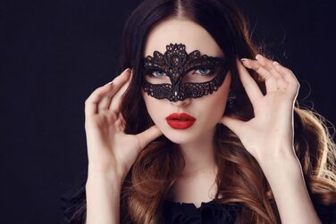 Маска для очей Blindery з мережива, карнавальна маска, мереживо, вечірка, бал, венеціанські маски для свят, випускних вечірок та вечірок у стилі лис