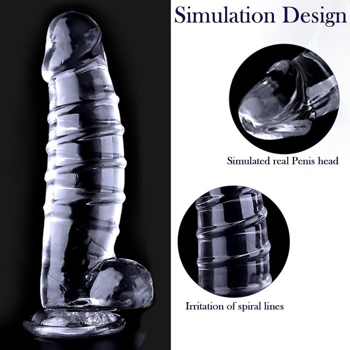 Анальний дилда BDSMLOVE XXXXL, прозорий, з присоскою, великий, для жінок та чоловіків